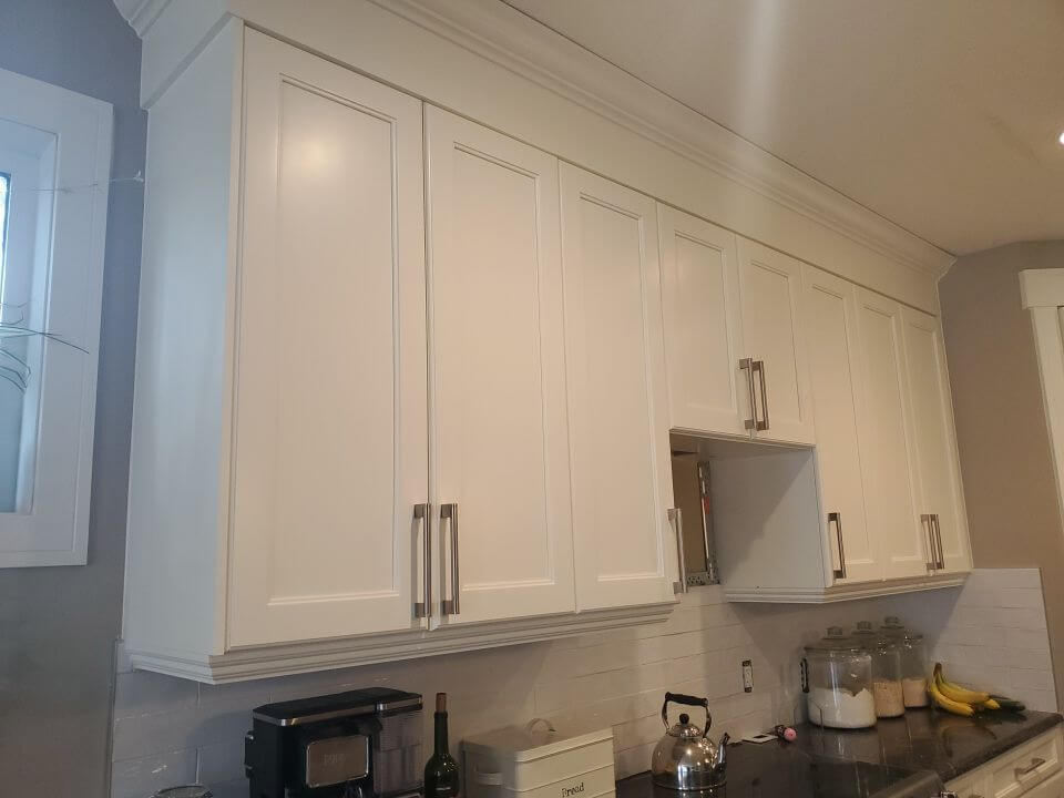 White Cabinet Painting in NW Calgary | Cabinet Painting Specialists