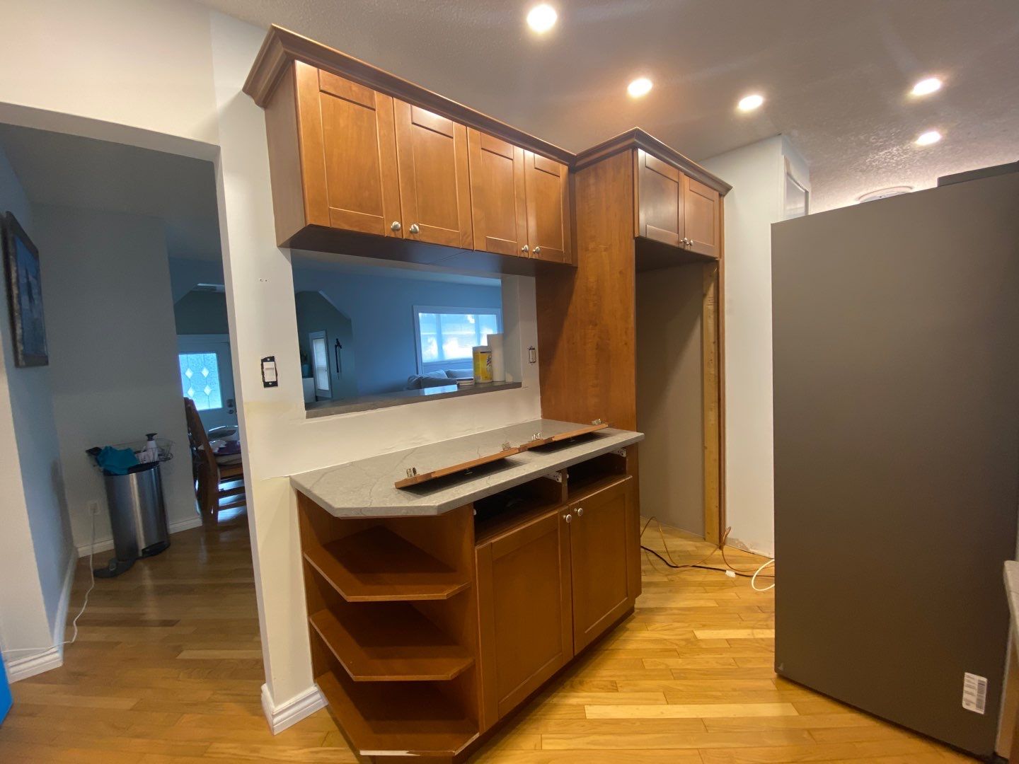 Brown Cabinetry Painted Two Tone before 2