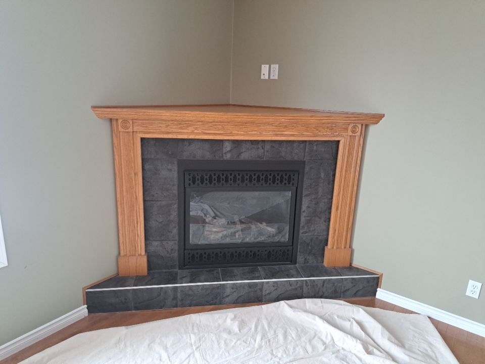 Orange Oak Cabinets Painted Two Tone before 7