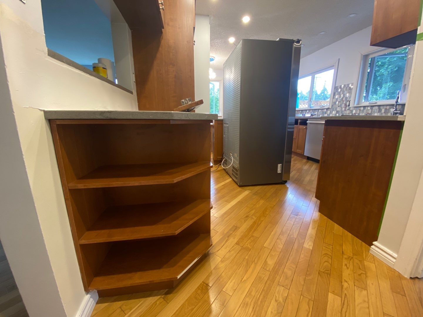 Brown Cabinetry Painted Two Tone before 1