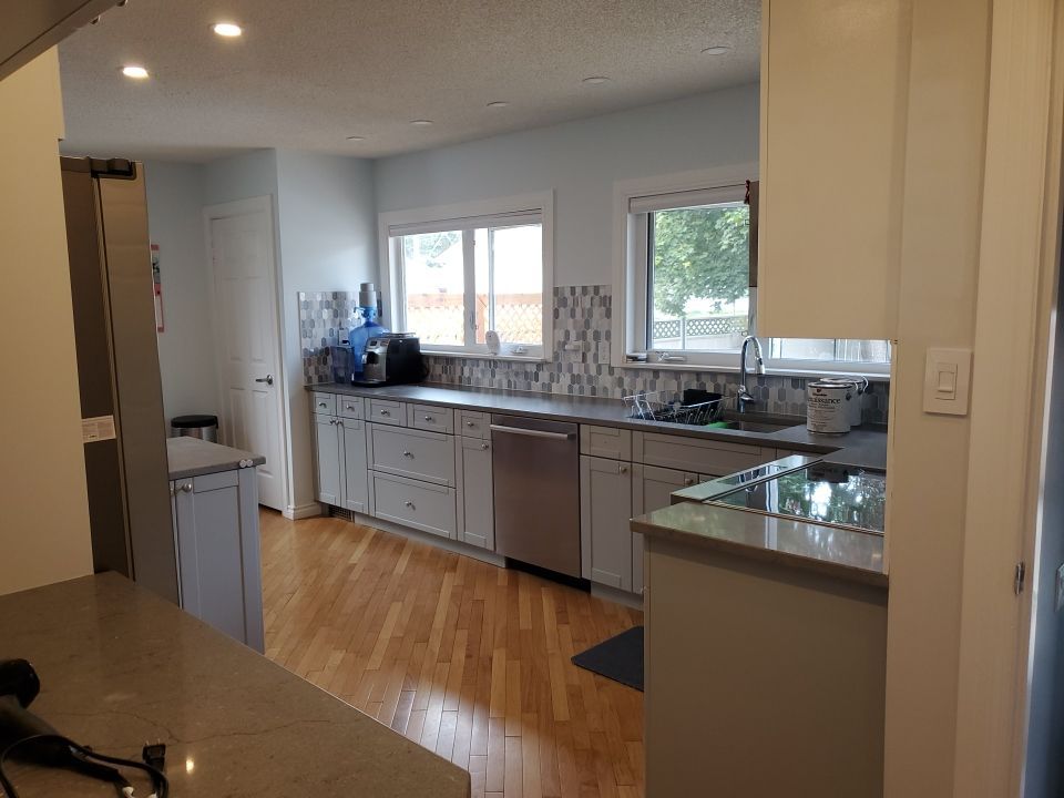 Brown Cabinetry Painted Two Tone after 6