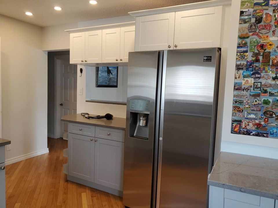 Brown Cabinetry Painted Two Tone after 7