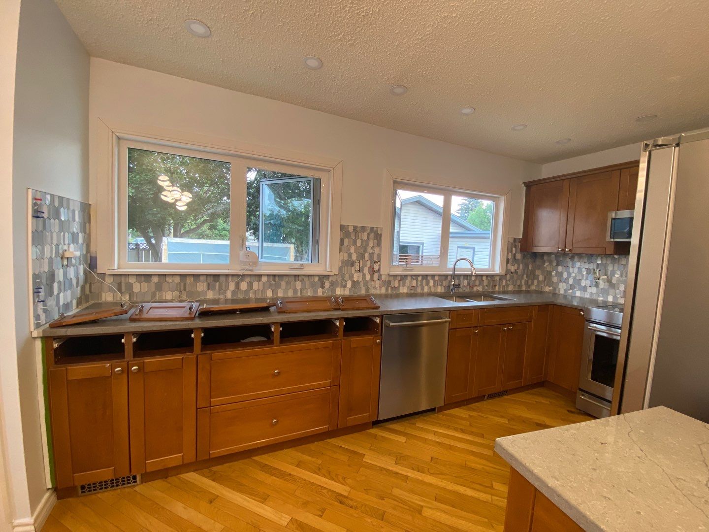 Brown Cabinetry Painted Two Tone before 5