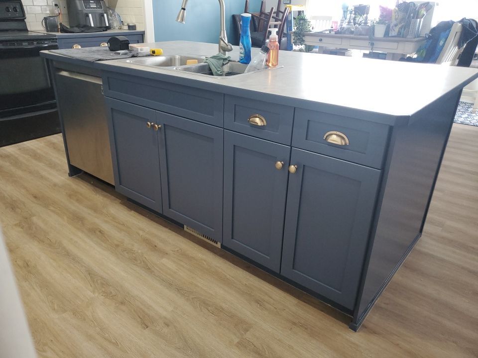 maple cabinetry painted after 7