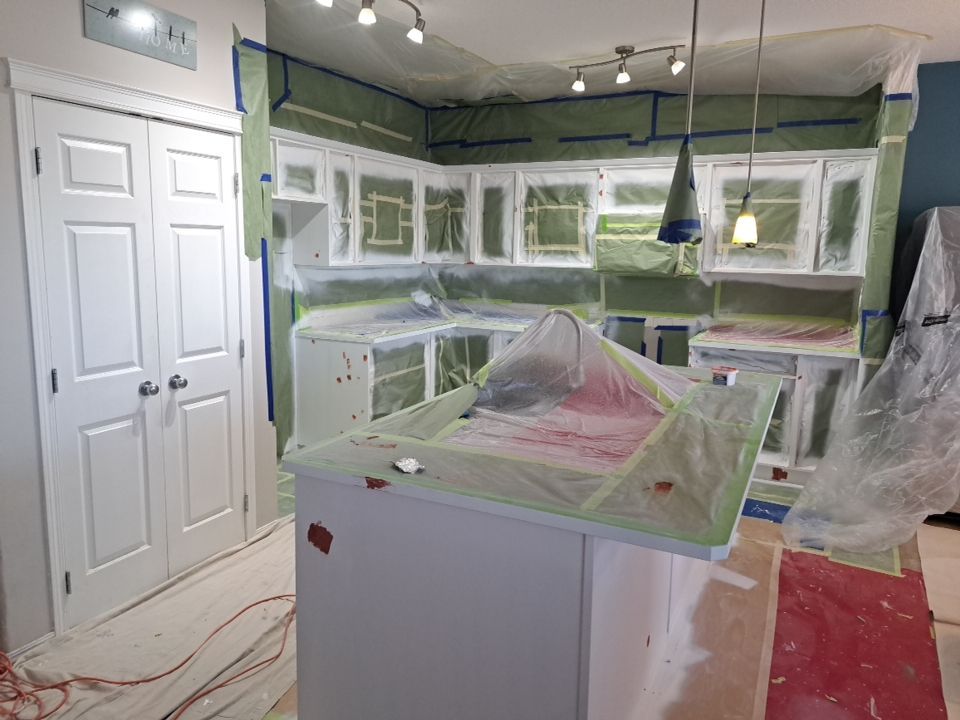 maple cabinetry painted prep 1